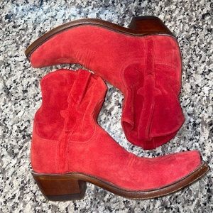 Lucchese Red Suede Elana
